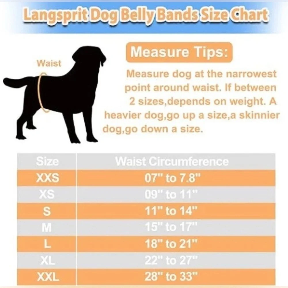 🆓 With $15 Purchase: NWOT 2 Male Dog Diapers / Belly Bands Size Medium